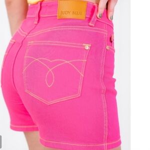 Judy Blue Magenta Garment Dyed shorts 2X